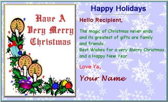 Free Christmas Card Pattern - personalized, special effects, create, send, free version, picture, fonts, colors, backgrounds, messages, music, friends, family, loved ones