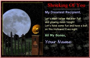Free Halloween Card Pattern - Halloween ecards, halloween, halloween cards, e-cards, spooky music, ecards, spooky cards, halloween greetings, custom, create ecards, greeting card