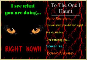 Free Halloween Card Pattern - send, free version, picture, fonts, colors, backgrounds, messages, music, eerie, ghostly, horror