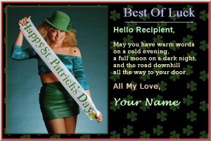 Free St. Patrick's Day Card Pattern - free version, picture, fonts, colors, backgrounds, messages, music, friends, loved ones, special day, lucky, irish music, festive, St. Patrick's Day quotes, St. Patrick's Day sayings, inspirational quotes